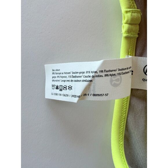 NWT Lululemon Flow Y Nulu Bra *Light Support, A–C Cups in Electric Lemon Size 6 - Picture 12 of 15